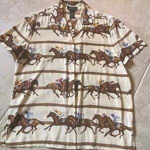 Ralph Lauren horse racing silk shirt
